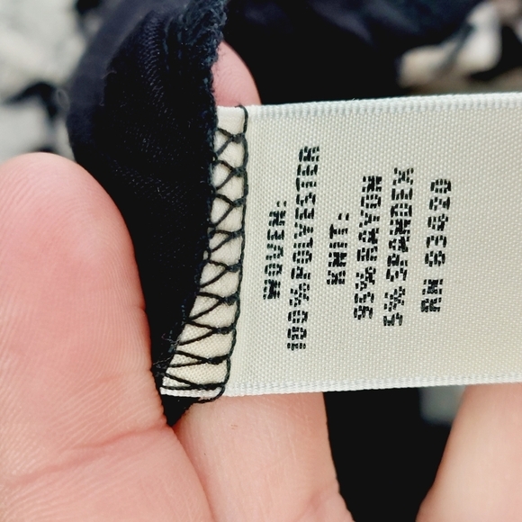 a.moon Floral Print Black & White Long Sleeve Blouse Top 1252 - Picture 8 of 9